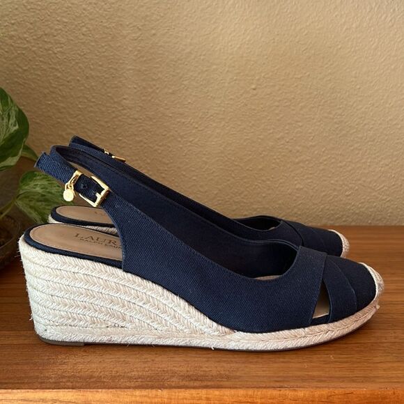 Lauren Ralph Lauren Hadly Wedge Sandal 9.5 - Picture 5 of 11